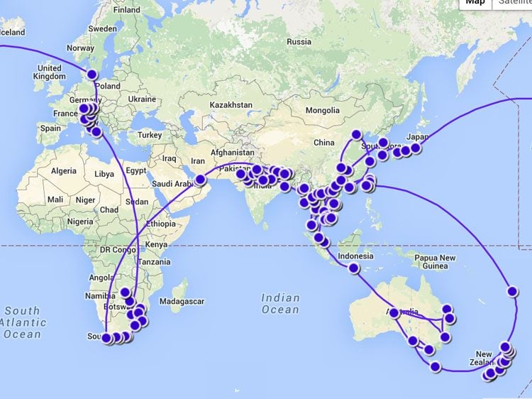 Our Around the World Itinerary