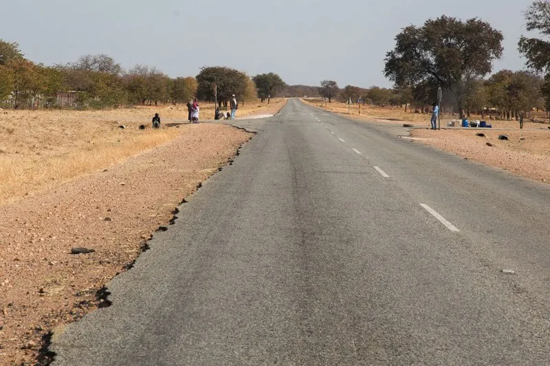 Driving in Botswana