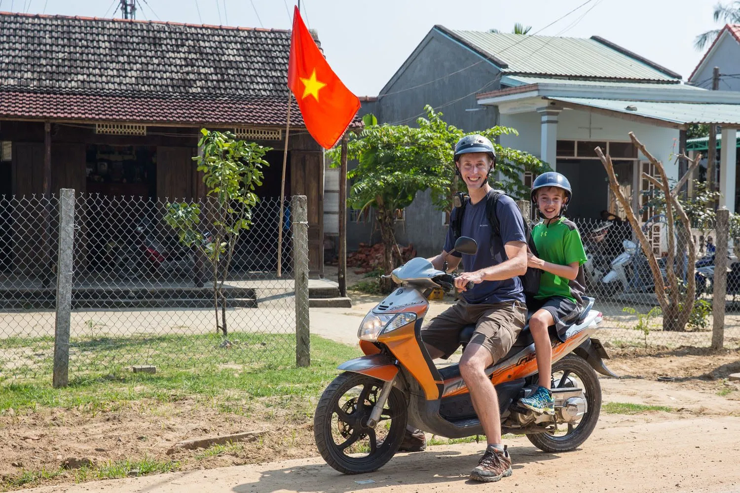 Tim and Tyler Vietnam Motorbike