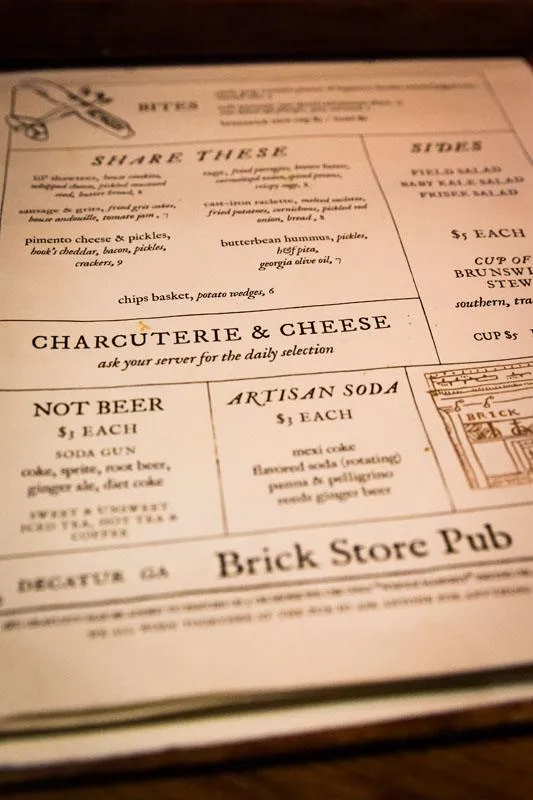 Brick Store Menu