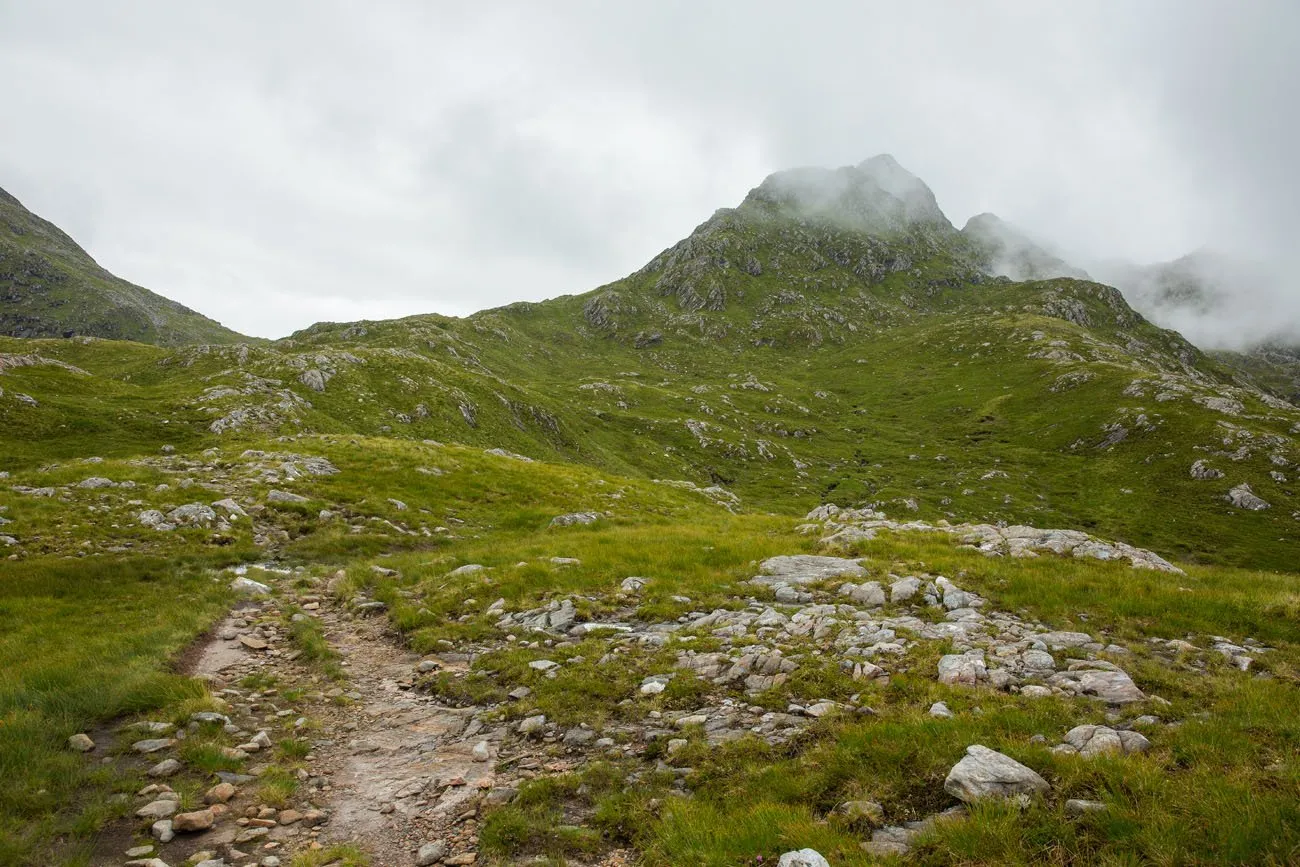 Forcan Ridge in the clouds