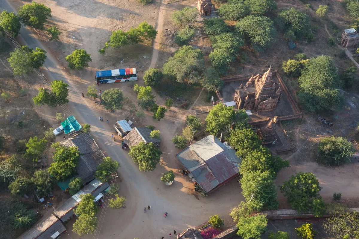 Looking down on Bagan