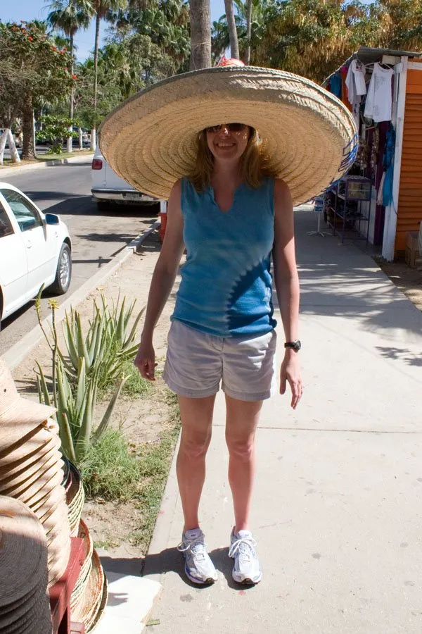 Julie in a sombrero