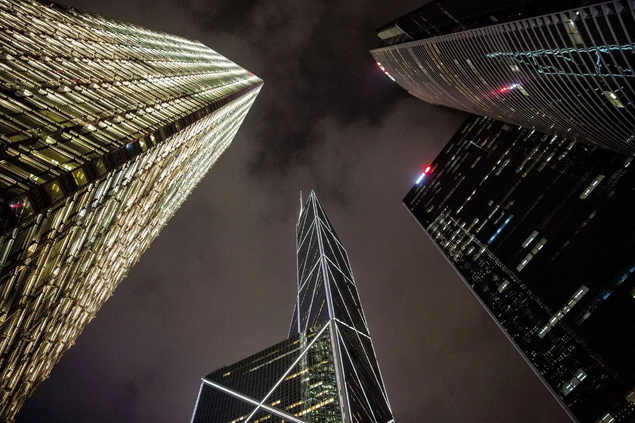 Looking up in Hong Kong