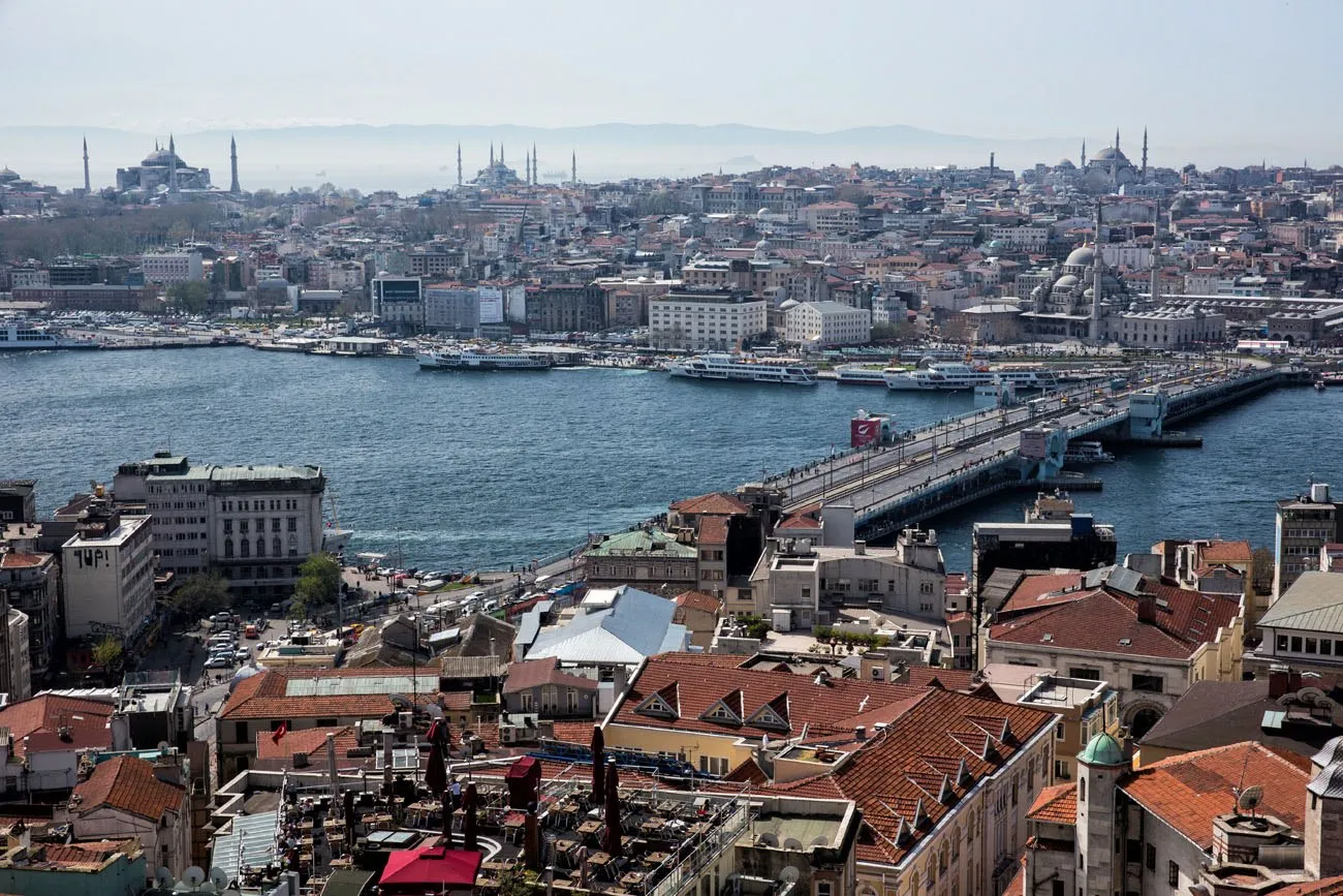 View from Galata Tower Istanbul