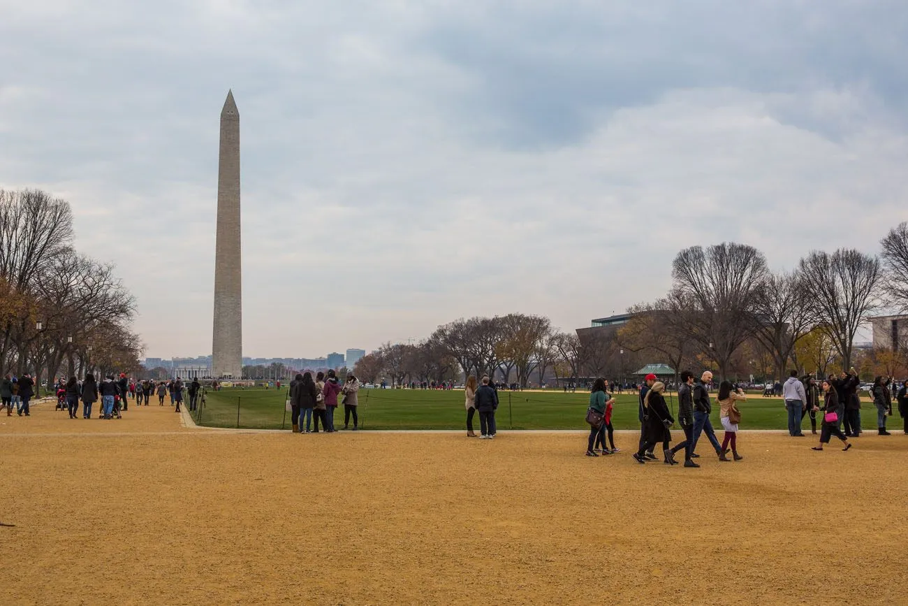 Walking on the mall in DC