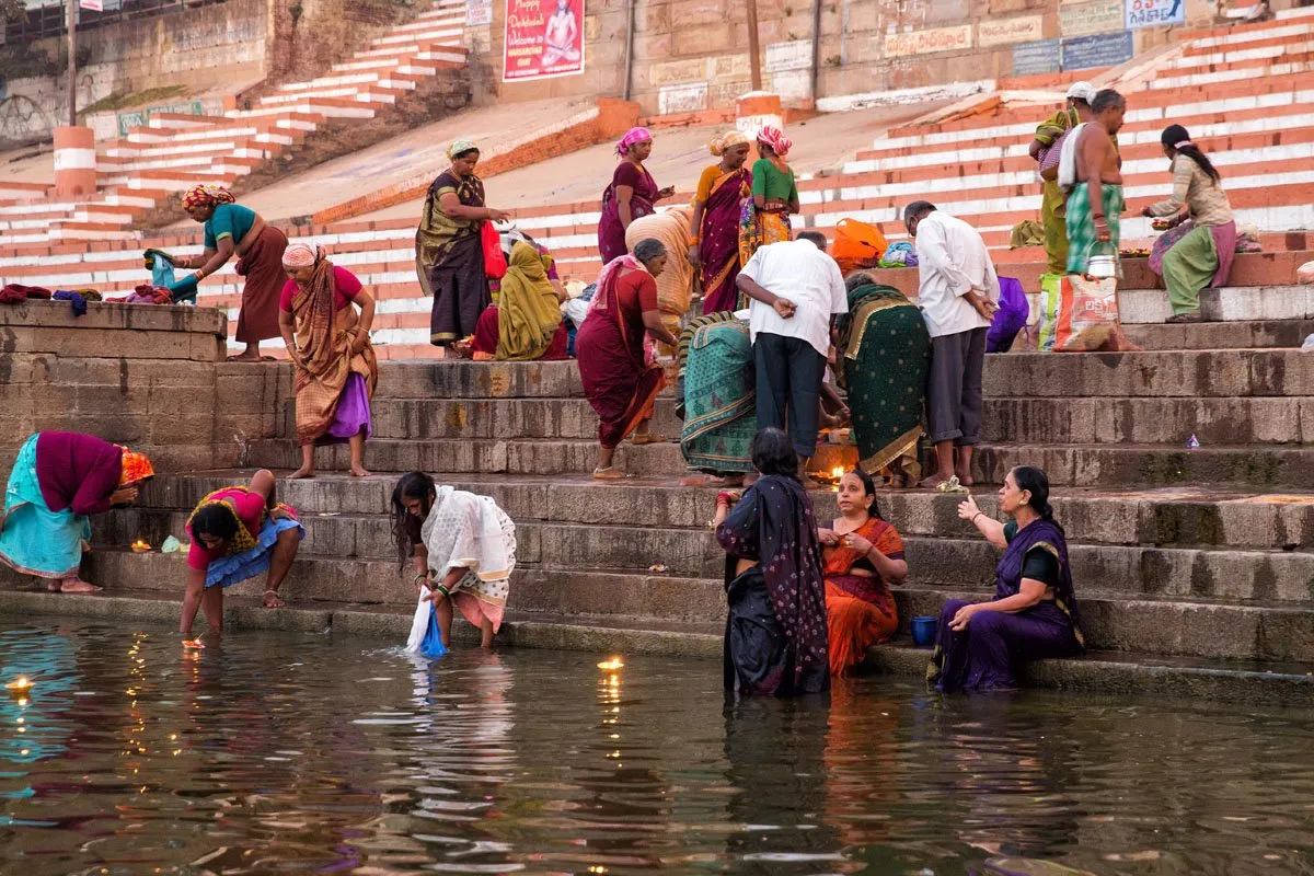 Bathing in the Ganges