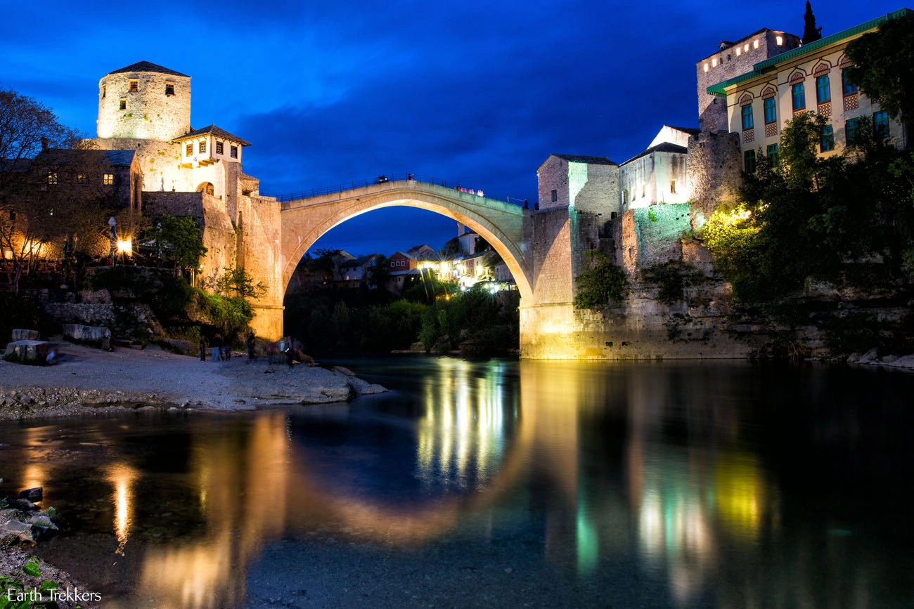 Stari Most at Night