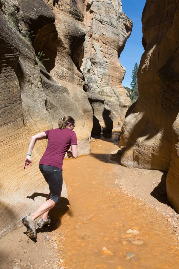 Jumping across Willis Creek