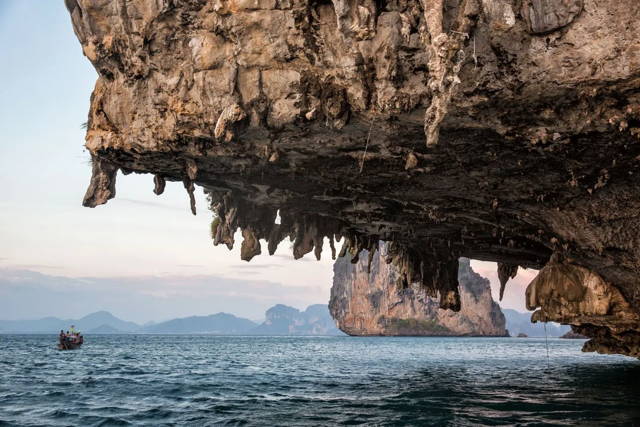 Over water rock climbing