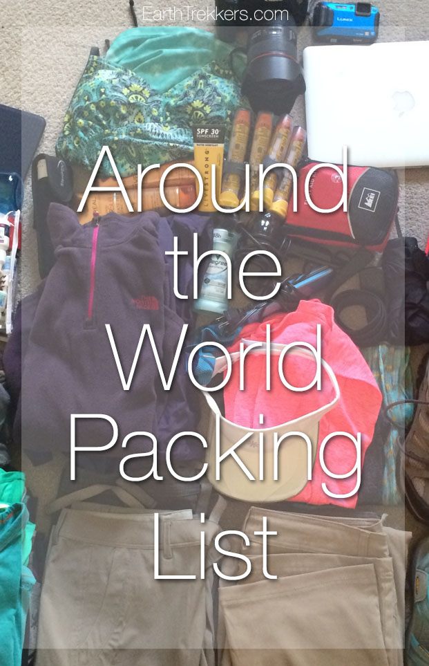 Backpacking around the world packing list best sale