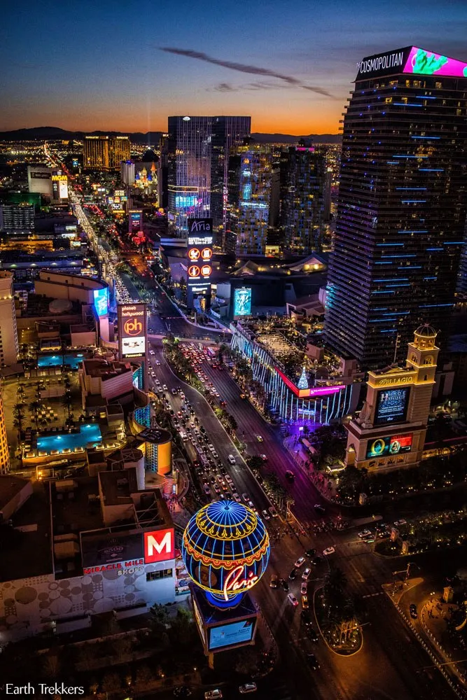 Las Vegas Strip at Twilight Las Vegas with Teenagers