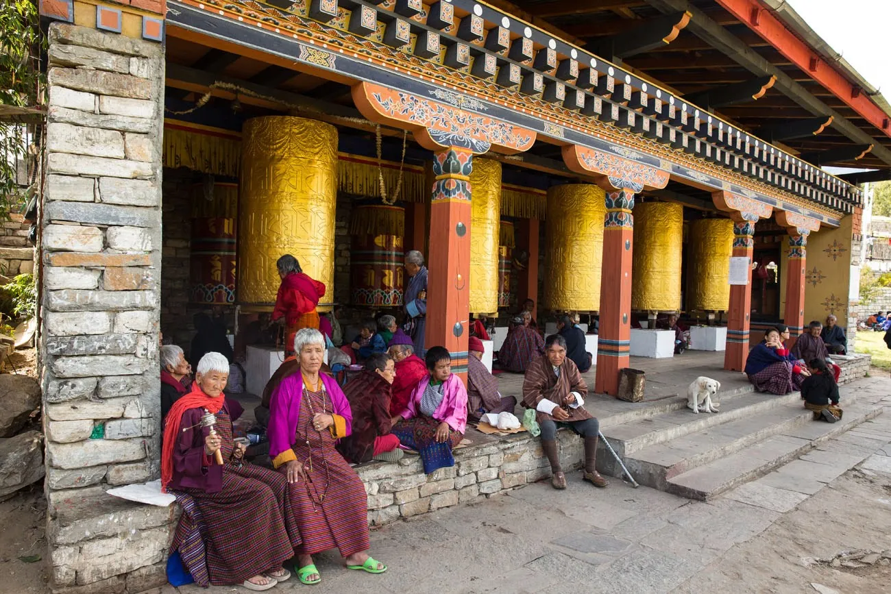 Memorial Chorten Prayer Wheels