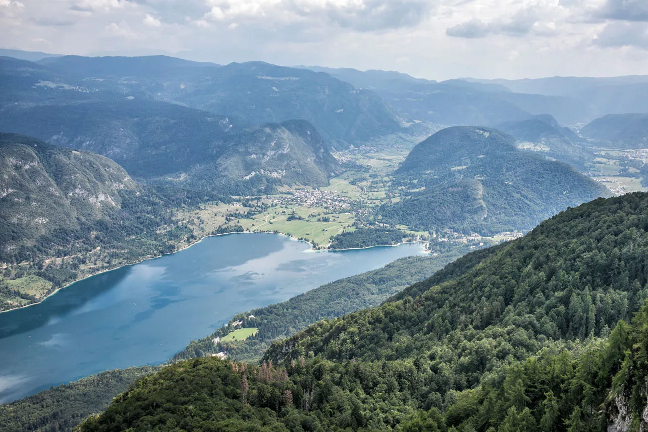 Lake Bohinj from Vogel Cable Car