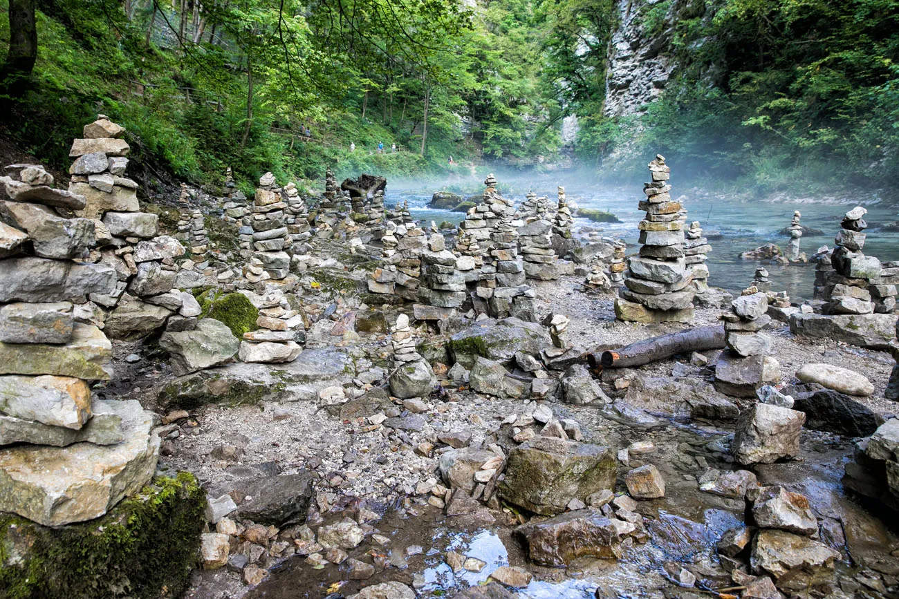 Vintgar Gorge Rock Piles