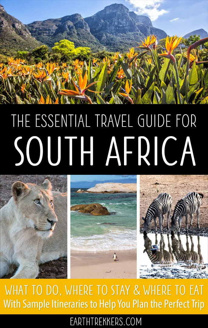 Pinterest pin for the Earth Trekkers Essential Travel Guide for South Africa.