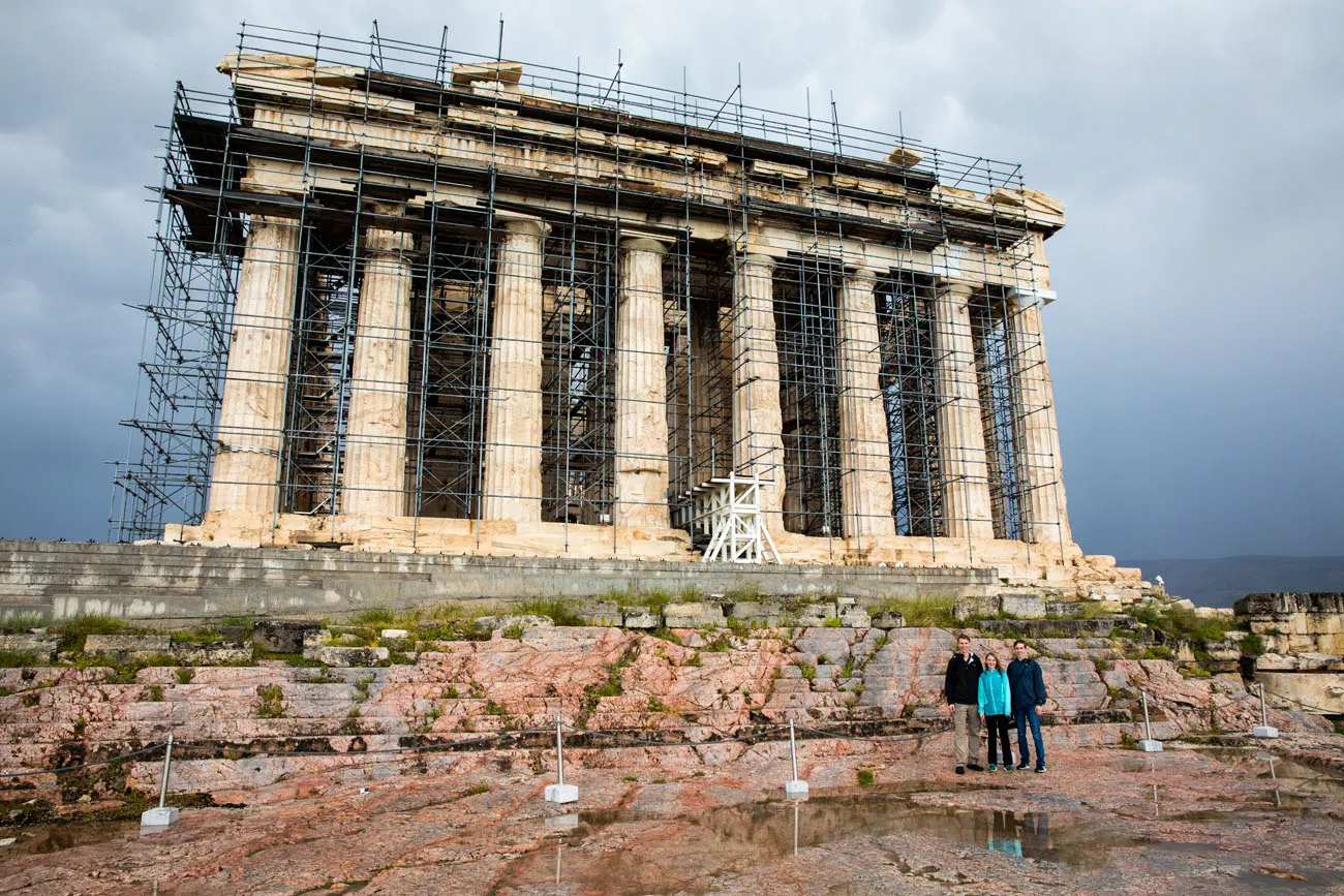 Acropolis with Scaffolding