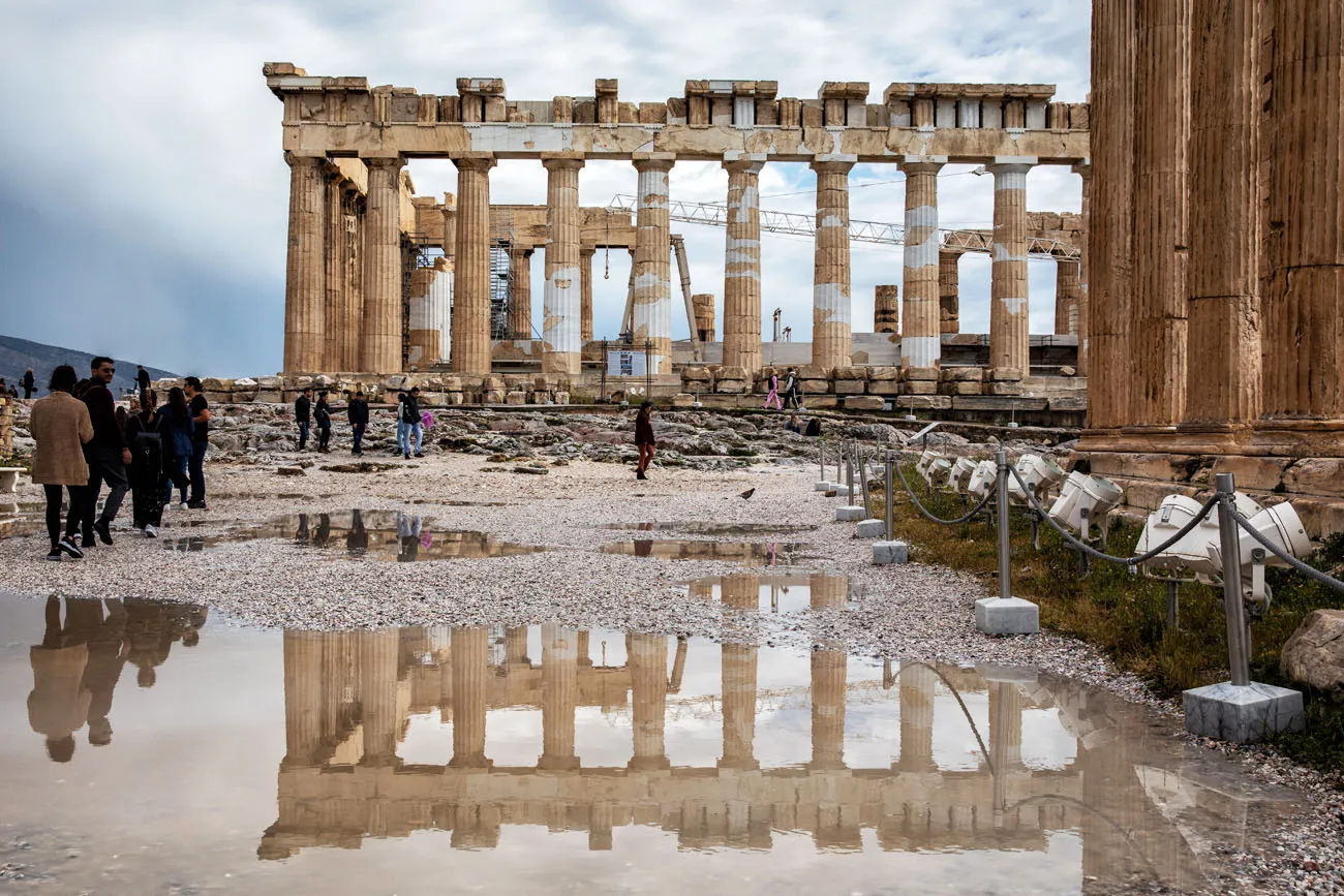 Parthenon in the Rain