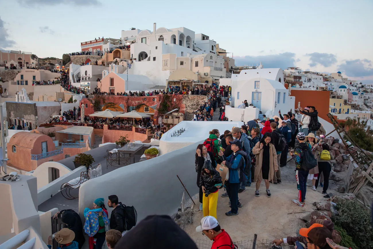 Santorini Sunset Crowds