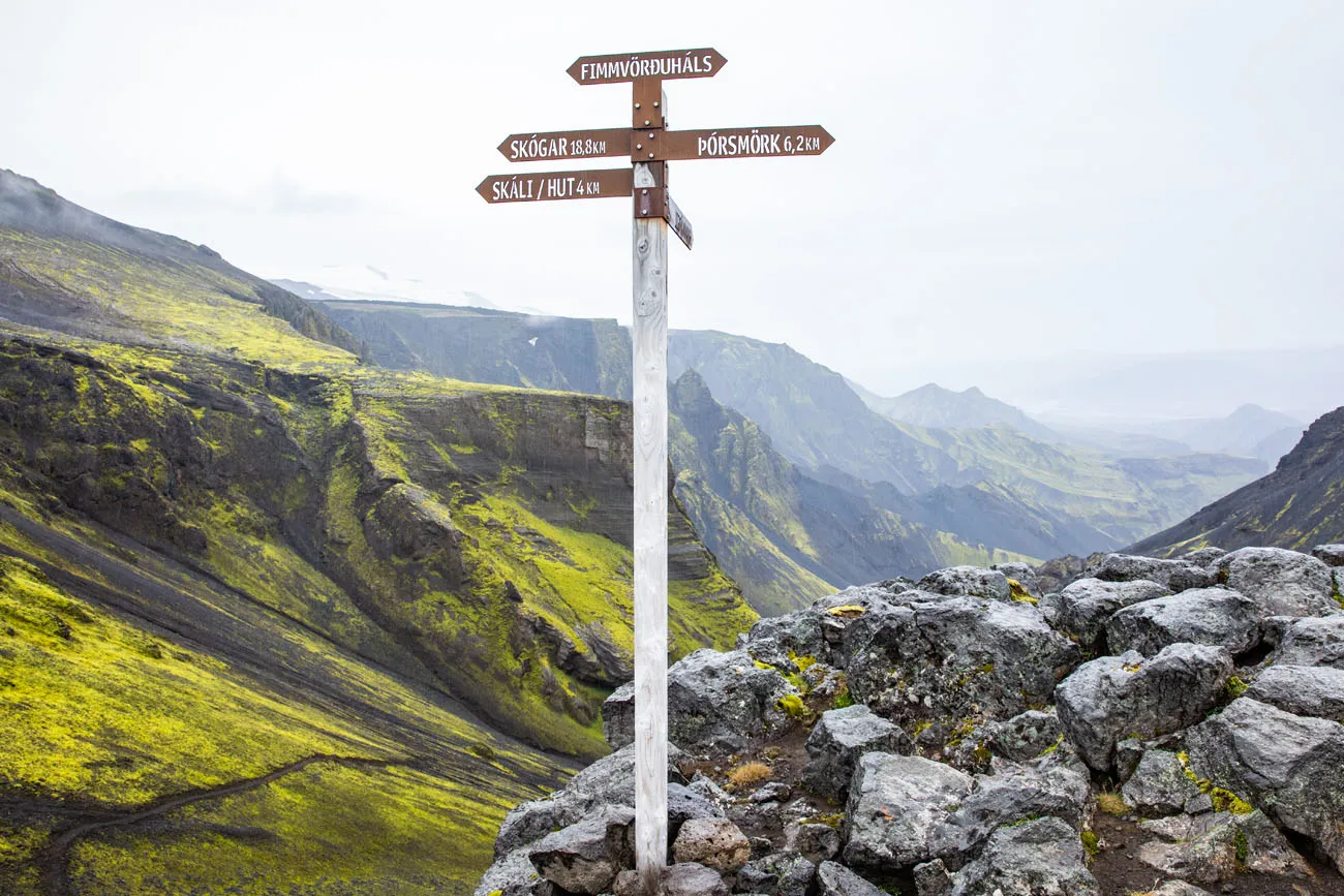 Iceland Trail Sign