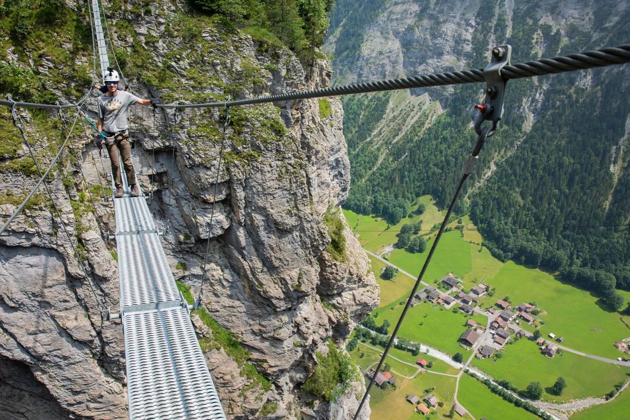 Tyler on the Suspension Bridge