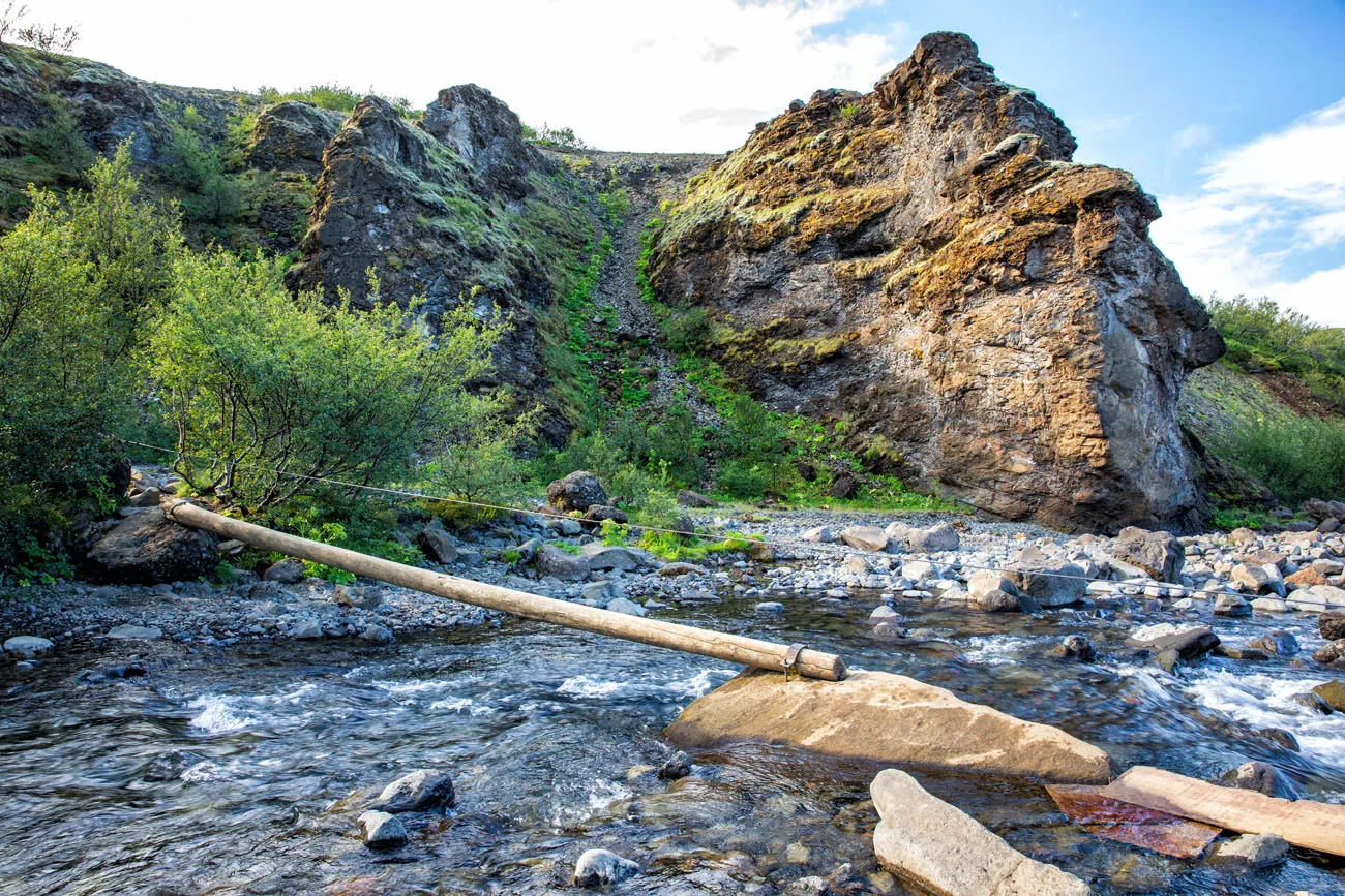 Glymur River Crossing Log