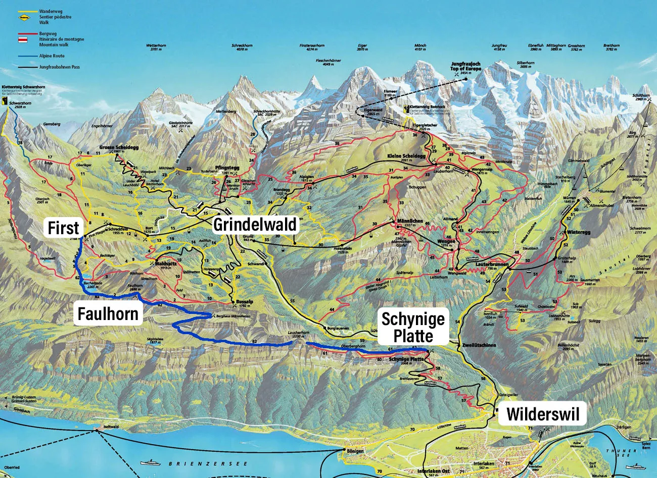 Map Schynige Platte