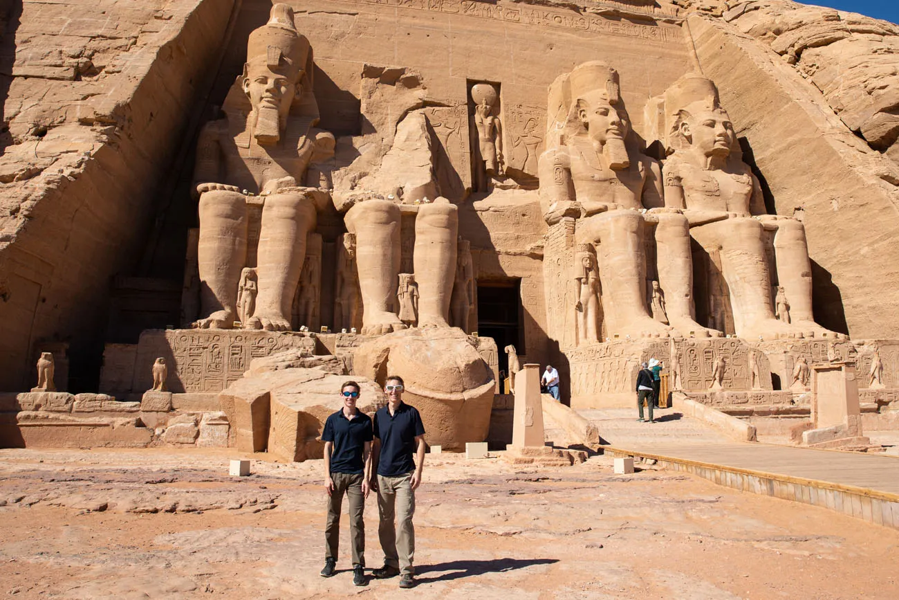 Tim and Tyler Abu Simbel Egypt Travel Tips