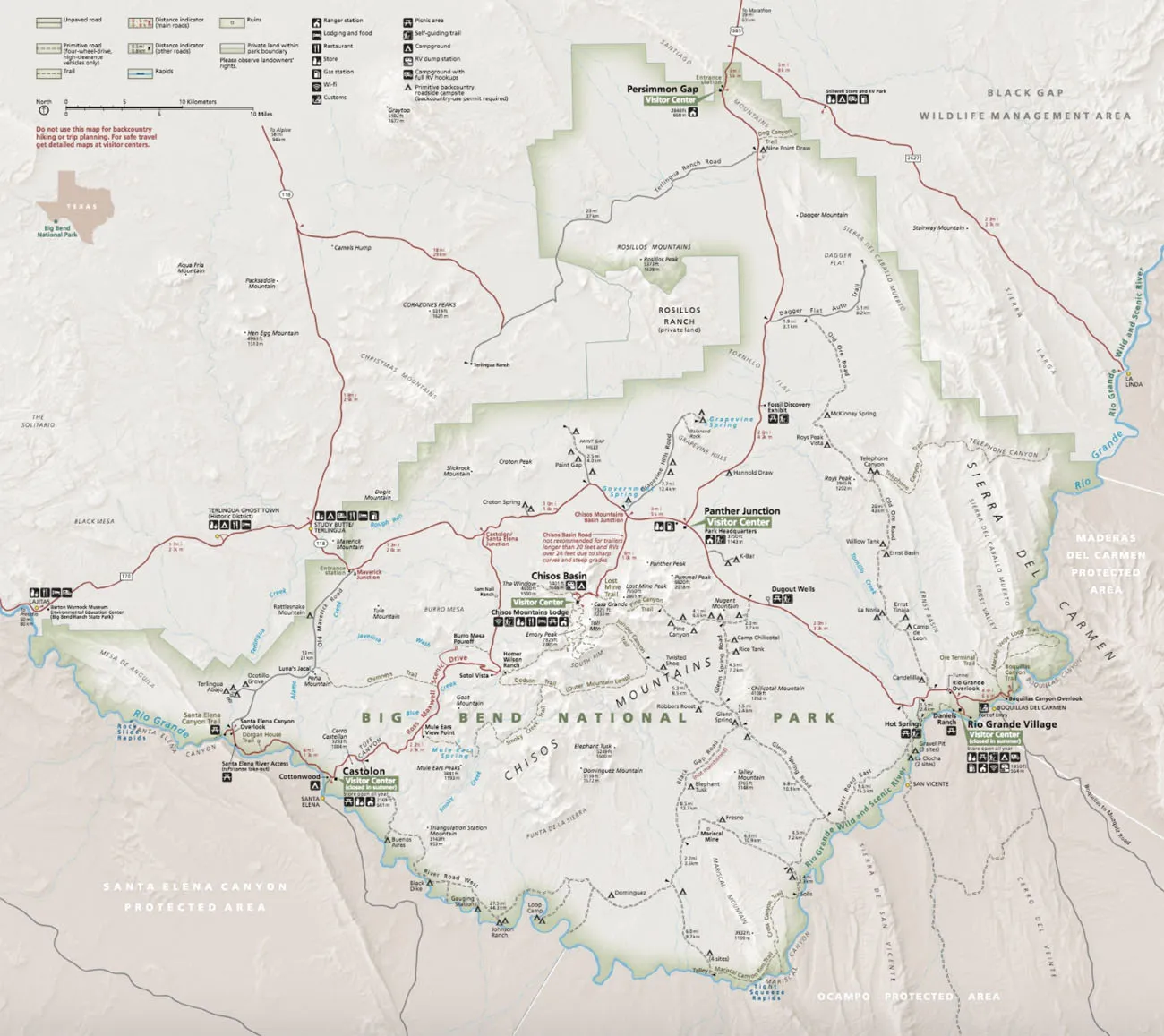 Map Big Bend NPS