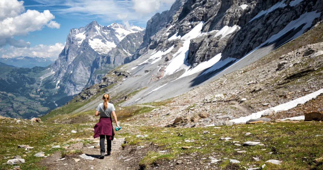 Kara on the Eiger Trail