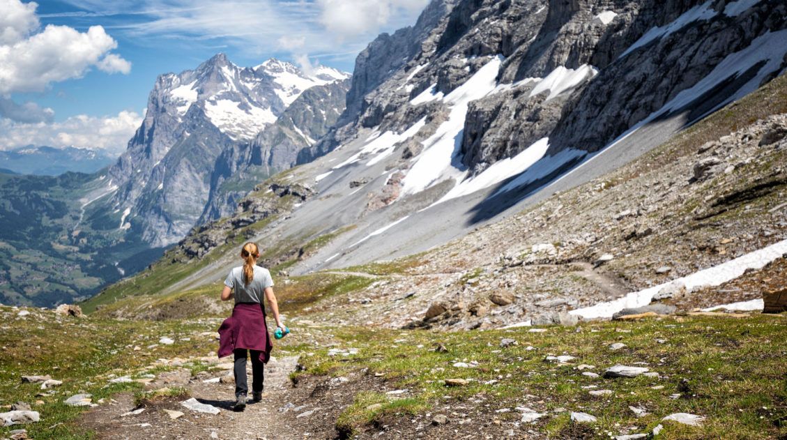 Kara on the Eiger Trail