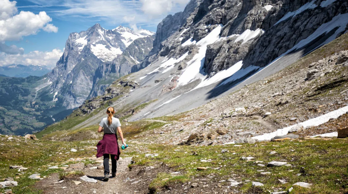 Kara on the Eiger Trail