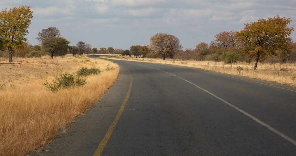 Driving in Botswana