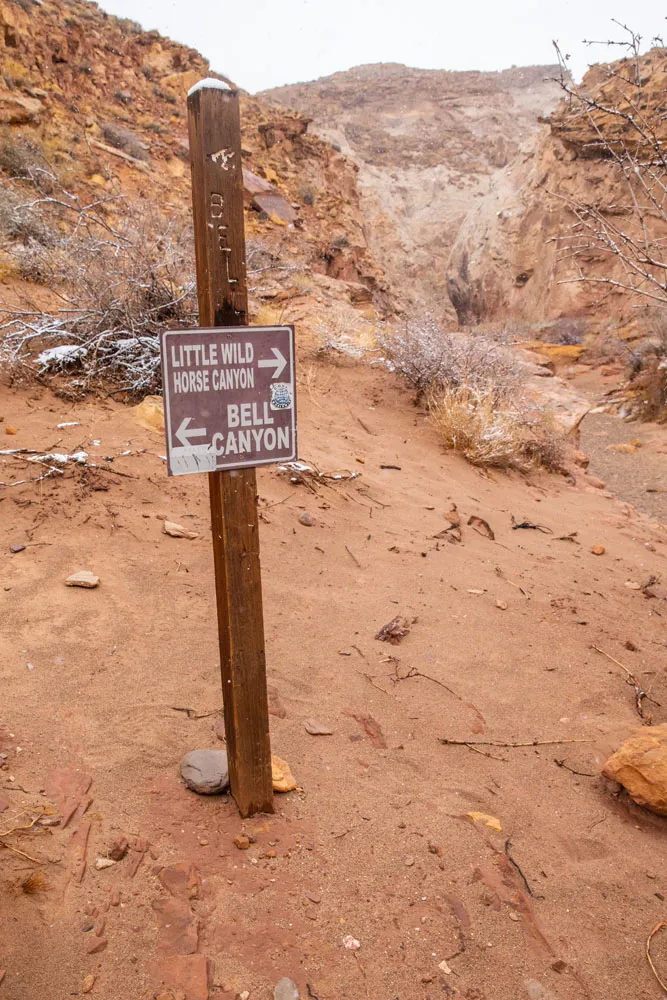 Little Wild Horse Canyon Sign