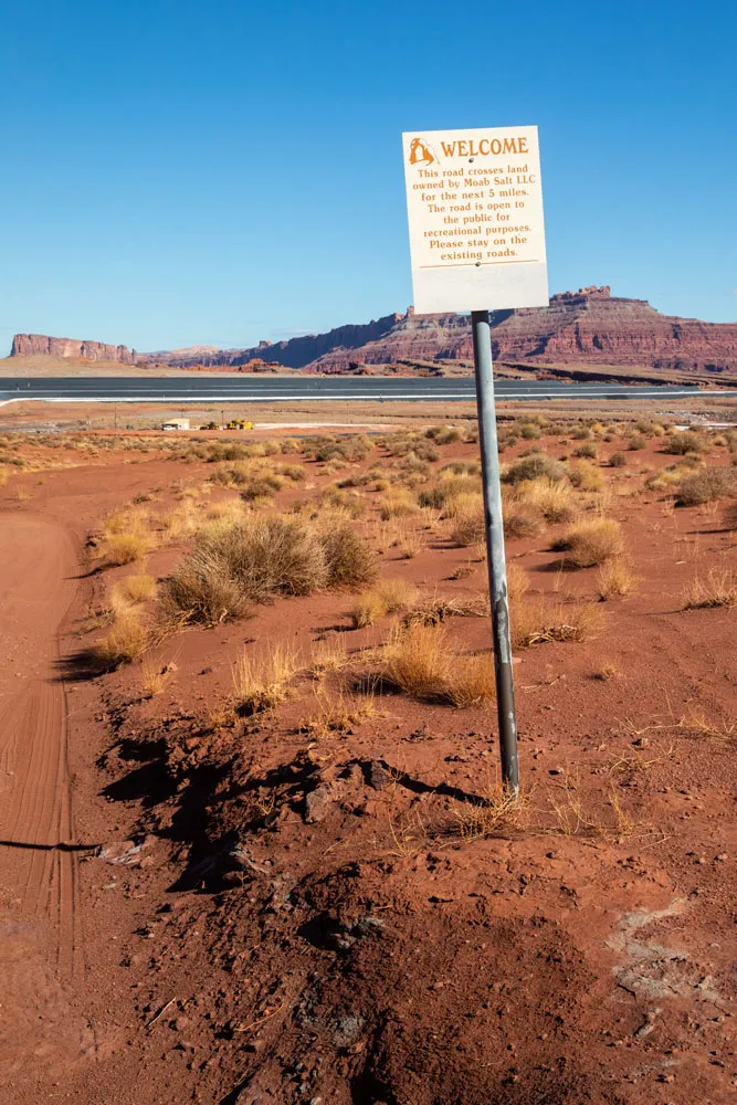 Potash Road Sign