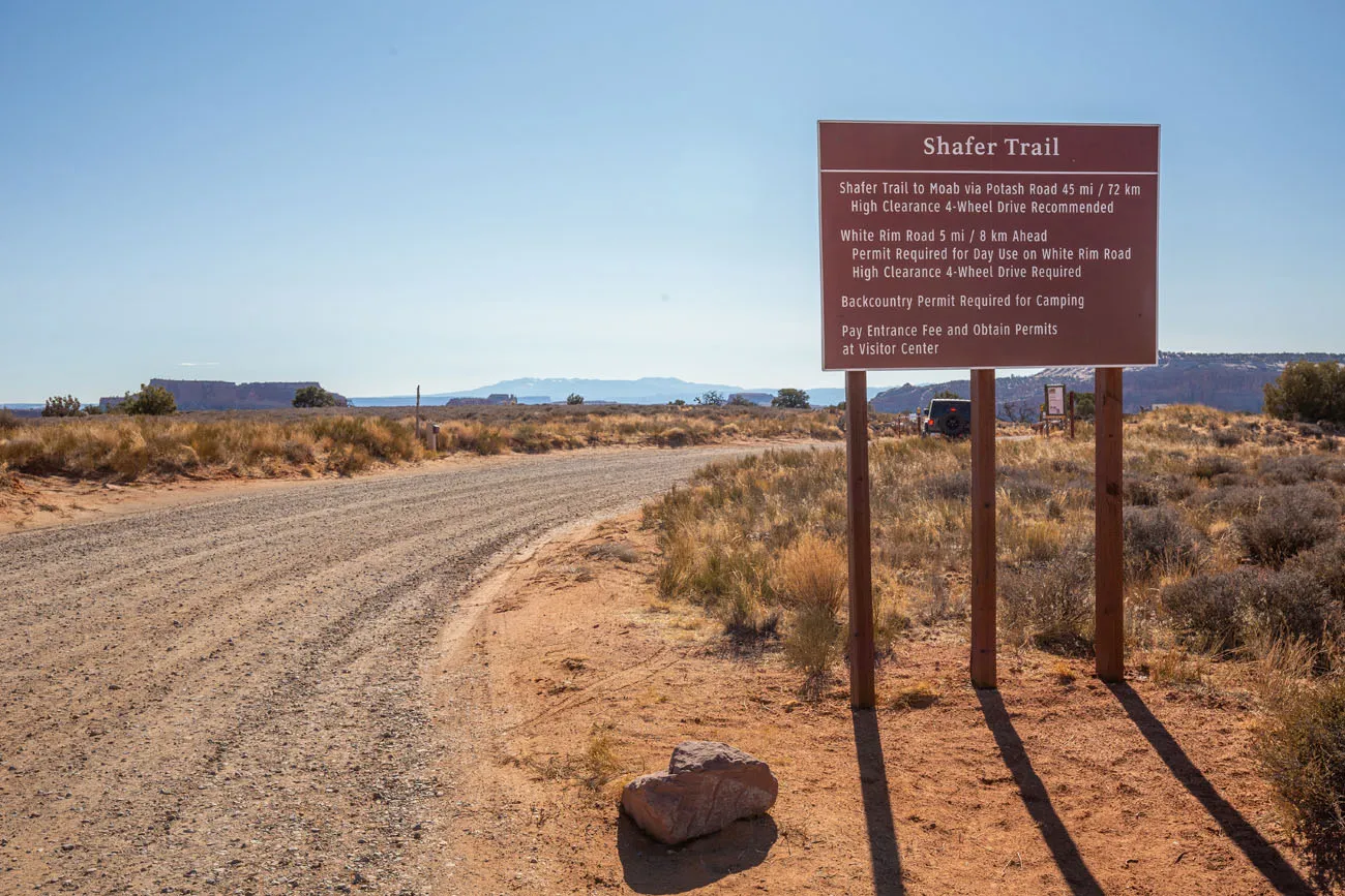 Shafer Canyon Road Entrance