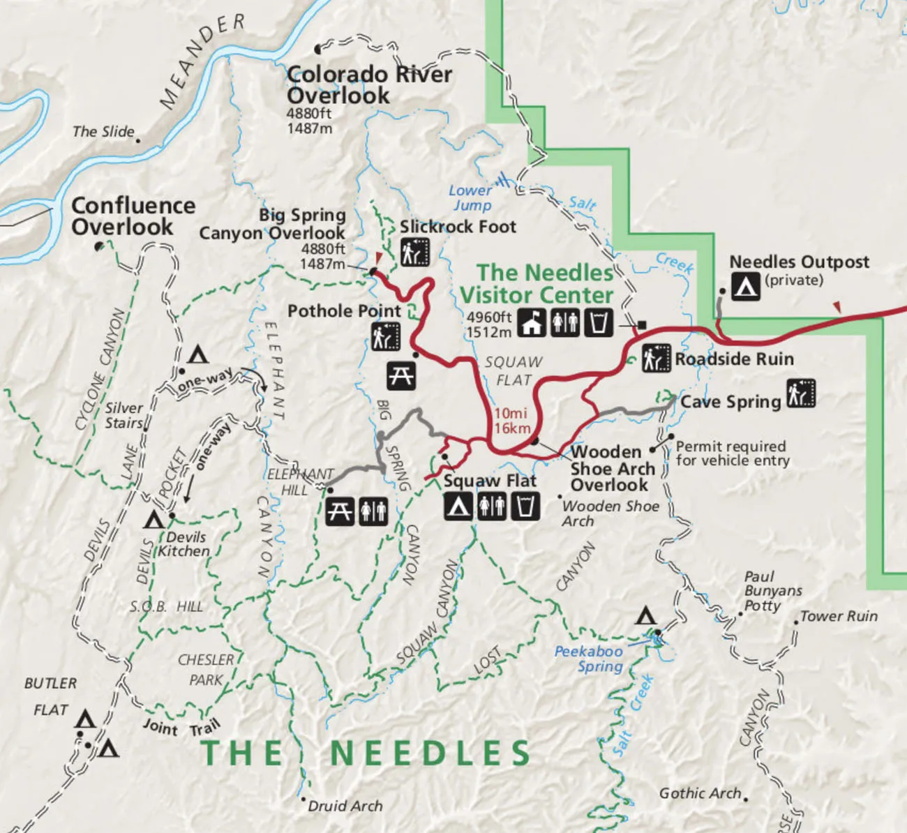 Map of the Needles