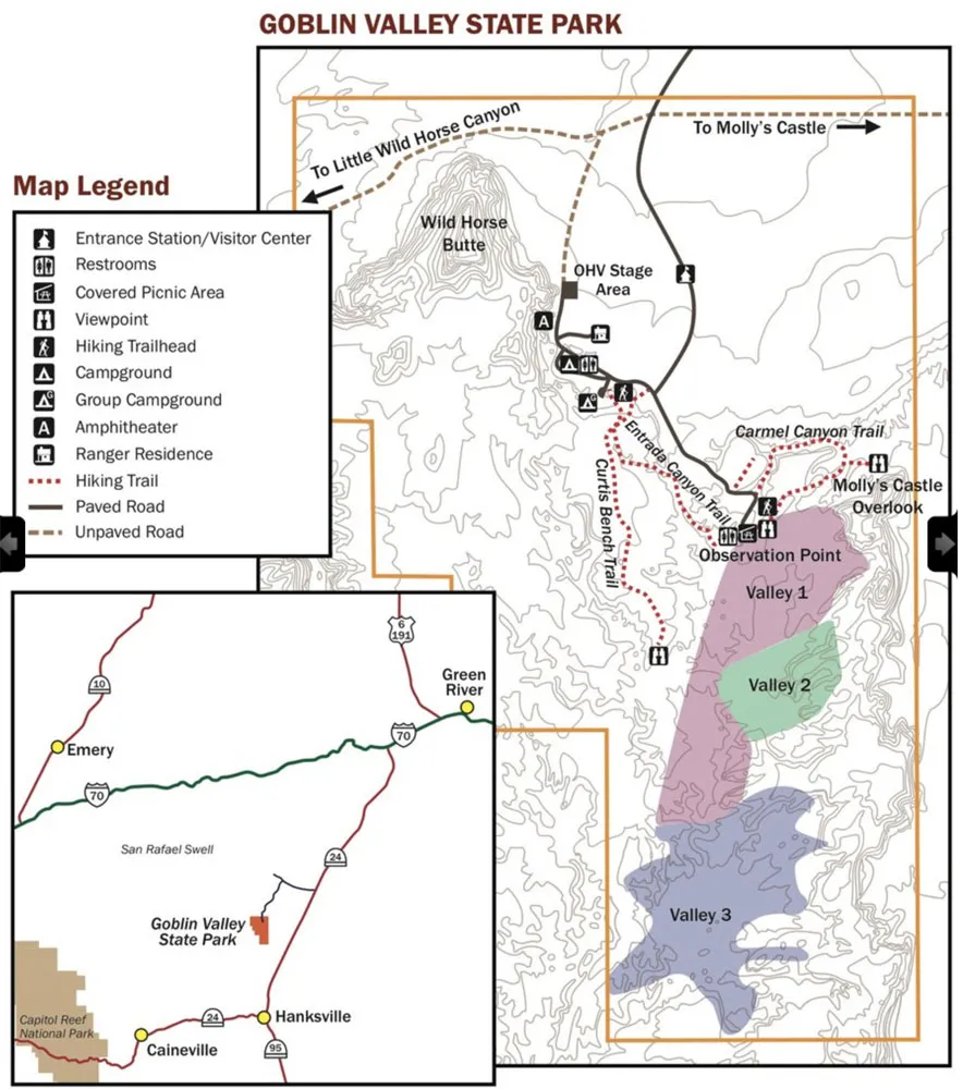 Map Goblin Valley Utah