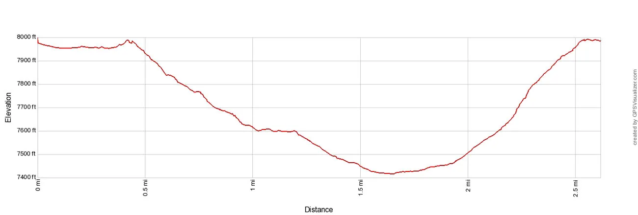 Queens Garden Navajo Elevation Profile