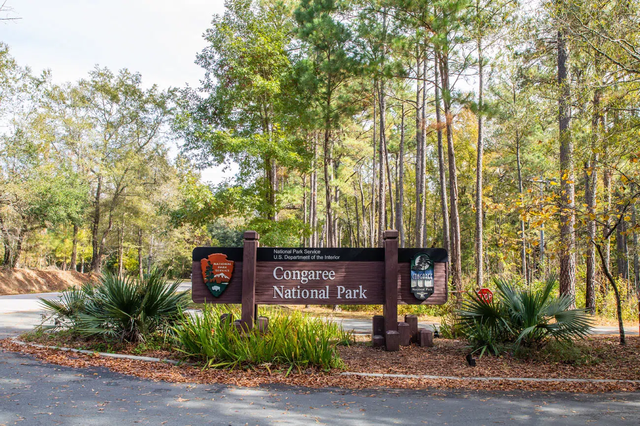 Congaree National Park sign