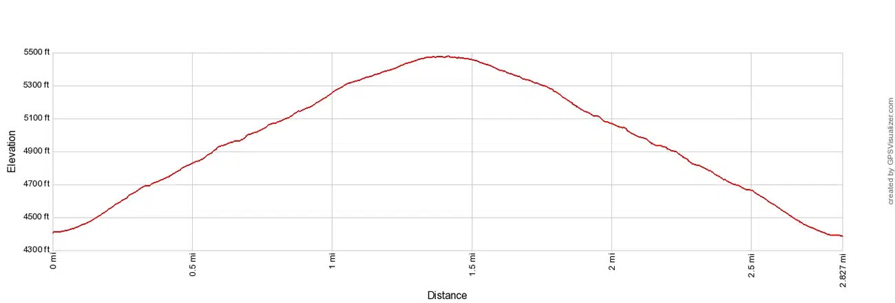 Ryan Mountain Elevation Profile