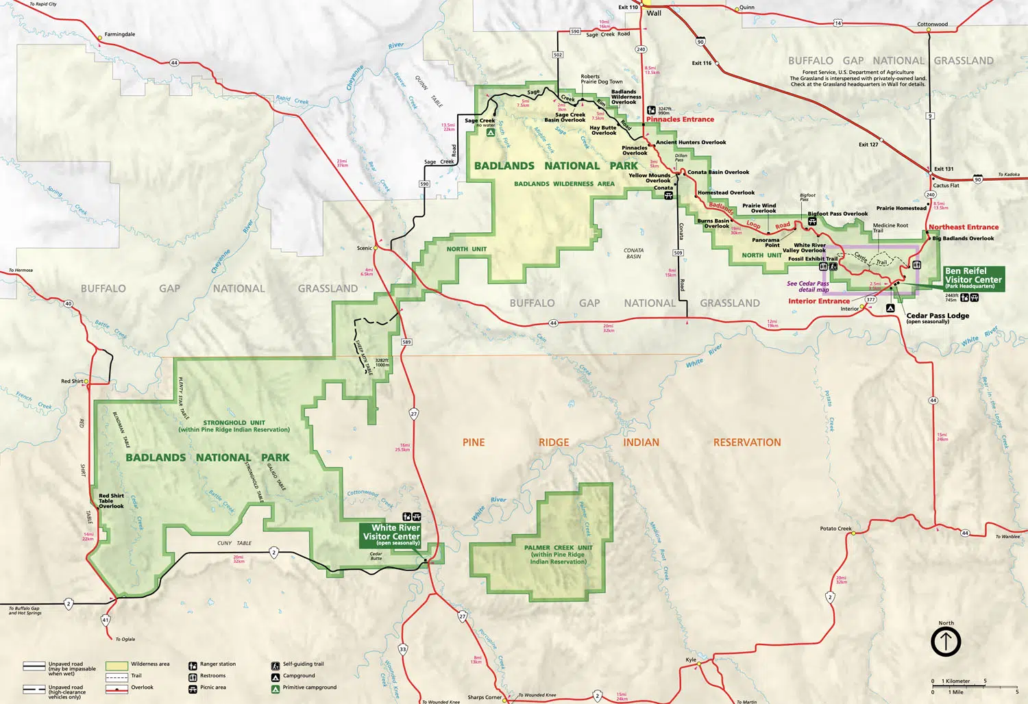 Badlands Map