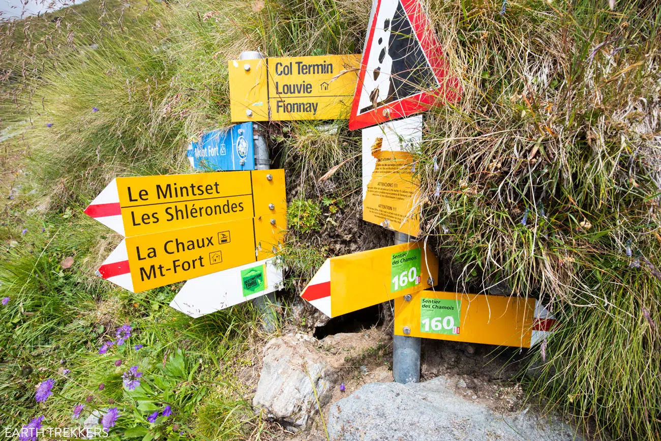 Haute Route Stage 6 Trail Sign