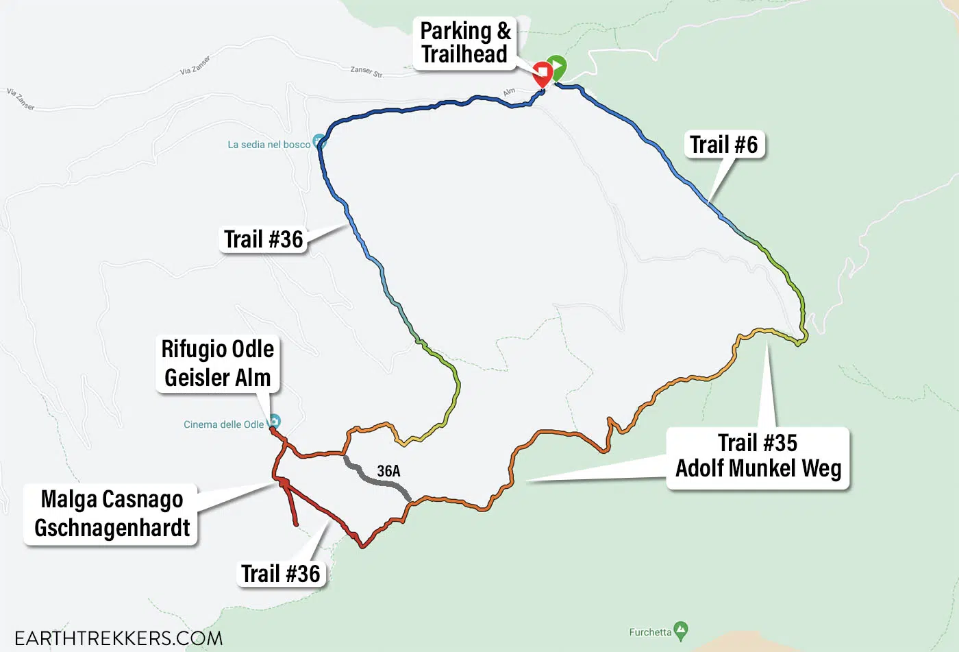 Adolf Munkel Weg Hiking Map