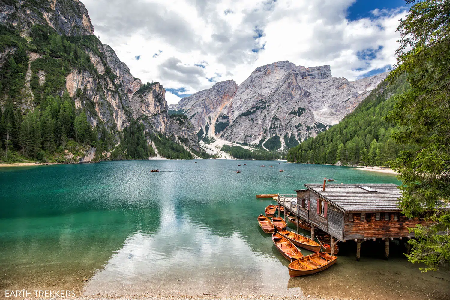 Lago di Braies Boathouse