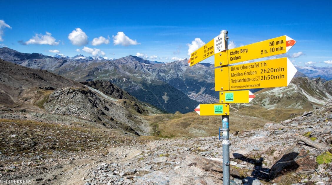 Walkers Haute Route Trail Sign