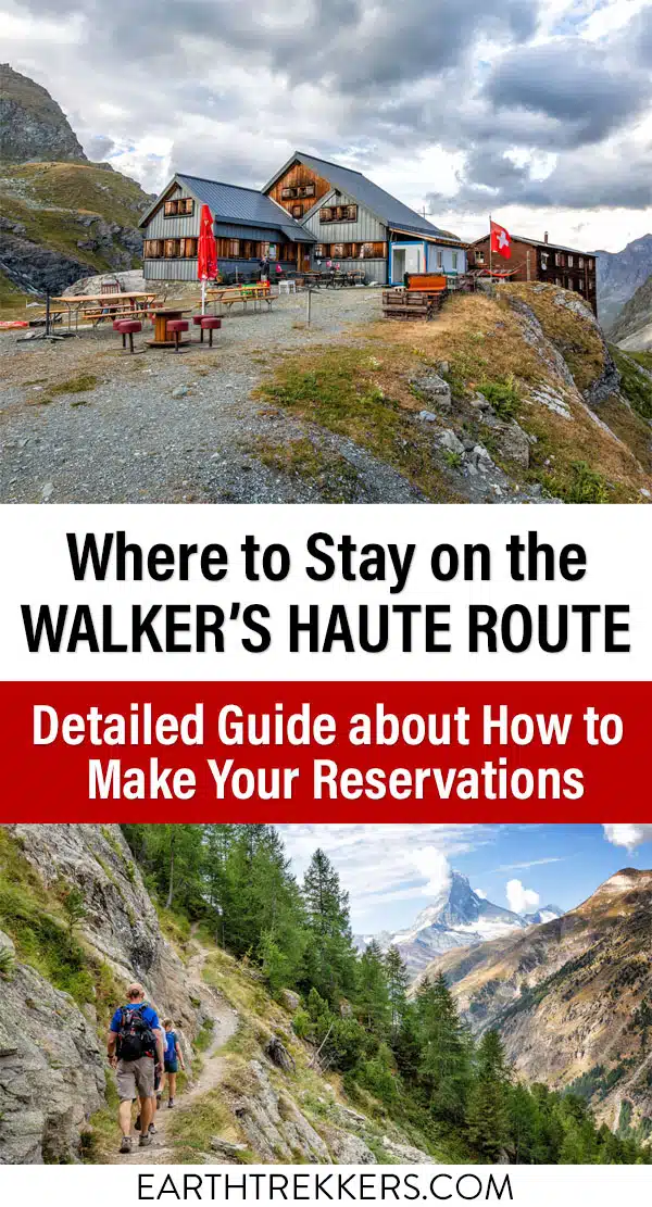 Walkers Haute Route Where to Stay