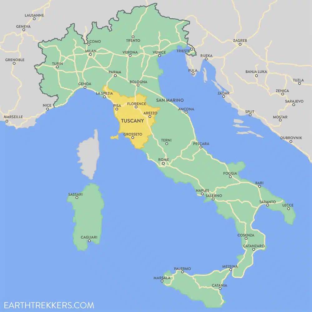 Tuscany Map