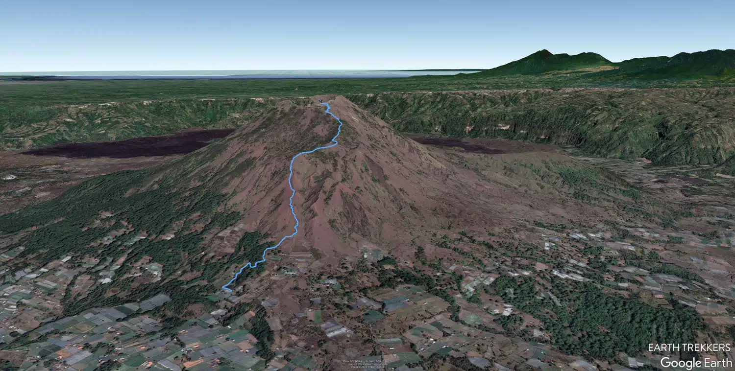 Mount Batur Sunrise Hike Map