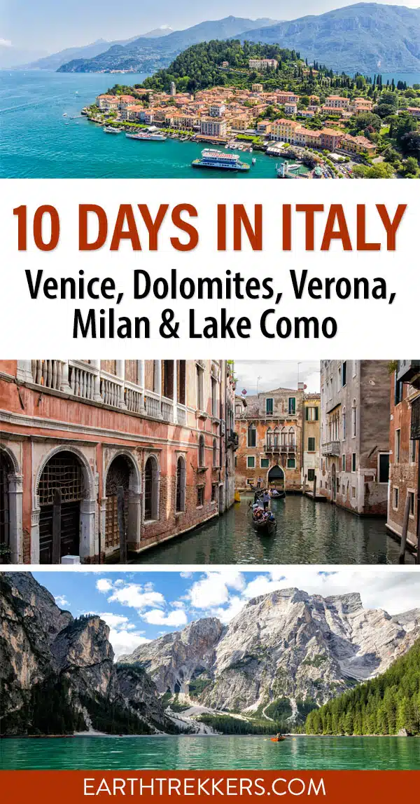 10 Day Italy Itinerary Dolomites Milan Venice